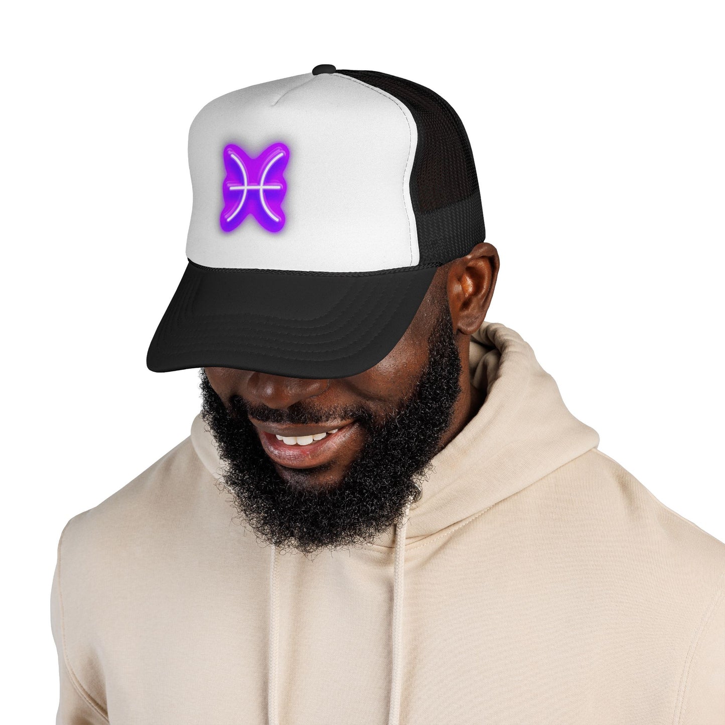 Pisces Neon Zodiac Symbol - Horoscope Hat